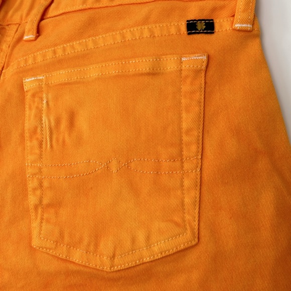 Lucky Brand Abbey Short w Frayed Roll-Up Hems Orange - Picture 9 of 13